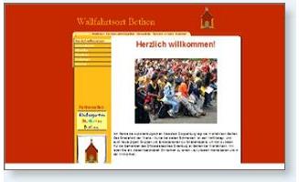 Nicht mehr im Netz: die frhere Version der Seiten des Wallfahrtsortes Bethen